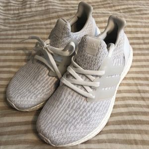 Adidas white and light grey ultra boost